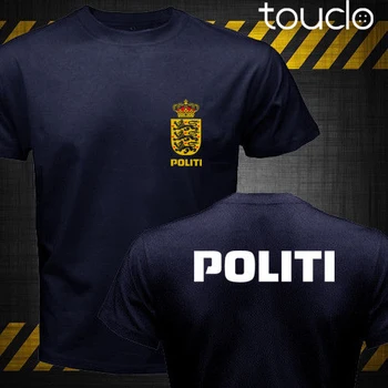 Visoka kakovost Dvojni Stranski Novo Dansk danska Danska Politi Policijsko Enoto Logo T-Shirt Unisex Tee