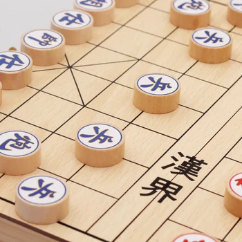 Visoka Kakovost Klasični Kitajski Šah Želite Običajni Prenosni Leseni Zložljivi Igre Za Prijatelje, Za Otroke, Zabava Igrače Darilo