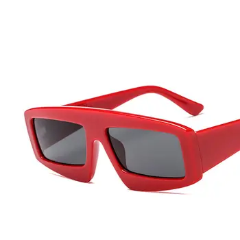 Visoko kakovostne ženske modni 2021 trendovska sončna očala črna rdeča modra bela pravokotnik sončna Očala retro oculos de sol feminino