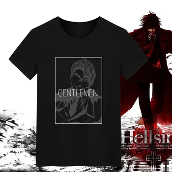 Visoko-Q Unisex Anime Cosplay Hellsing Alucard Seras Victoria Bombaž Priložnostne T-Shirt Tee T Majica