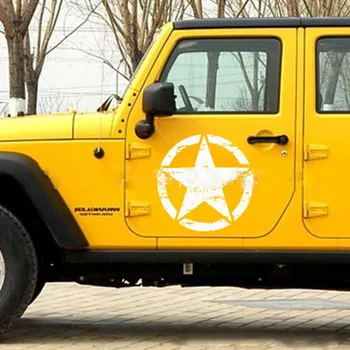 Vojska Star 50x50cm Off Road Avtomobil Vinilne Nalepke Nalepke za Jeep Toyota