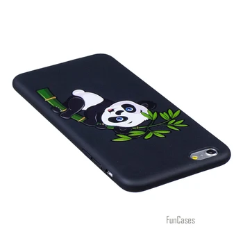 Vrh Kakovosti HD Olajšave Mehko TPU Primeru Telefon Za iPhone 7 6 Plus 6S Orjaški Panda Hrbtni Pokrovček Primeru Za Apple iPhone 7 Plus 5 SE 6S 5S