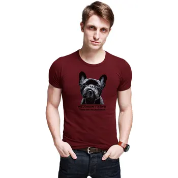 Vroče Prodaje 2021 Divji Pug Dog Natisnjeni Mens T-Majice Novost francoski Buldog Tee Srajce za Moške Bombaža, Kratek Rokav t srajce S~5XL
