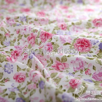 Vroče Prodaje vrtnice cvetovi roza bombažne tkanine ,Širine 1.6 meter debelo Tiskane bombažne tkanine kepra za posteljo stanja Prevleke