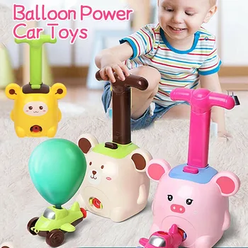 Vztrajnost, Moč, ki Plujejo pod Balon Avto Z Raketo Lansirne, Risanka Balon Avto Puzzle Igrača Znanost Experimen Igrača za Otroke Darilo