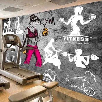 Wellyu po Meri velikih 3d ozadje retro cementa steno, lepota, šport, fitnes dvorana obdelavo slike za ozadje