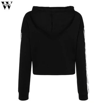 Womail Majica Fashion Ženska z Dolgimi Rokavi pulover s kapuco Majica Hooded Džemper jeseni ženske lepe Ženske Majica S-2XL