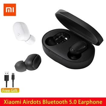 Xiaomi Redmi Airdots TWS Bluetooth 5.0 Brezžične Slušalke za V Uho Stereo Bas AI Nadzor Auto Priključite Prostoročno Polnjenje Čepkov