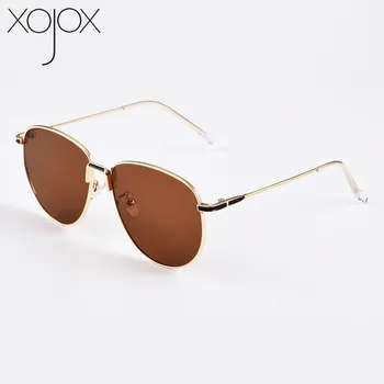 XojoX Moda Ovalne sončna Očala Moških Luksuzne blagovne Znamke Design Prevelik sončna Očala Ženske Letnik Kovinski Okvir Očala UV400 Ogledalo