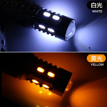 Y 2X 7443 T20 20SMD 5730 5630 LED Luči Avtomobila Dvojni Barve Switchback Povratne Vključite Opozorilne Luči LED Žarnice DRL DNEVNIH Žarnice