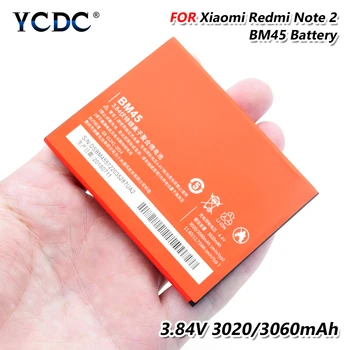 YCDC 1PC Polnilna 3.84 V 3020/3060mAh BM45 BM 45 Litij Litij-ionska Baterija Za Xiaomi Redmi Opomba 2(Hongmi Opomba 2 Note2)