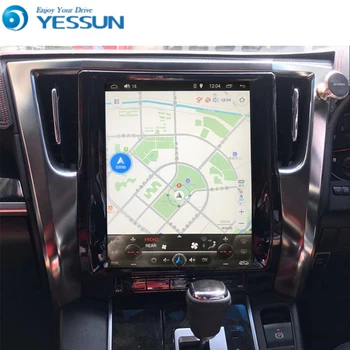 Yessun Android radio Avto Navigacija GPS Za TOYOTA Alphard Vellfire AH30~2018 Multimedijski predvajalnik, zaslon Navpičnem