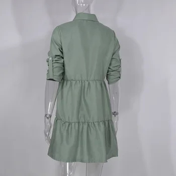 Yhzbhzym Shirt Obleko Ženske 2021 Pa Dol Urad Dolg Rokav Mini Obleka Elegantna Modra Seksi Stranke Obleke Vestidos De Mujer Bing