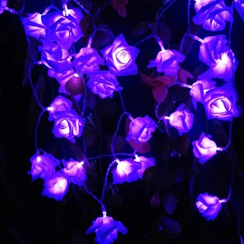 YIYANG Prireditve in zabave 2M 20 Poroko Vrtnice Niz LED Luči Baterije Počitnice Dekoracijo Svetlobe Rosa, LED Guirlande Lumineuse