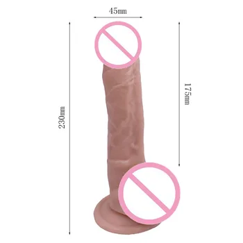 YUELV 23*4.5 CM Velike Realističen Dildo Prilagodljiv Penis priseska & Žogo Moški Umetni Penis Dick Adult Sex Igrače Za Ženske