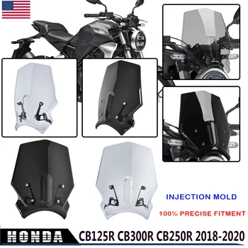 Za Honda CB125R CB300R CB250R 2018 2019 2020 vetrobransko steklo Vetrobransko steklo Ščit Zaslon Vizir Parabrisa z Nosilcem Deli za motorno kolo