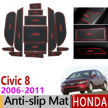 Za Honda Civic 2006-2011 8. Gen Anti-Slip Vrata Reže Mat Gume Železnica Pribor Nalepke Tip R 2007 2008 2009 2010 FD FA