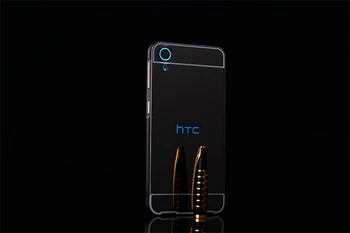 Za HTC Desire 628 Primeru Plating Kovinski Okvir z Ogledalom Hrbtni Pokrovček Hard Case za HTC Desire 628 Dvojno Telefon Lupini Pokrov