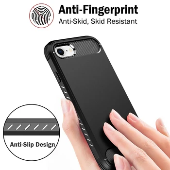 Za iPhone SE 2020 Primeru Screen Protector, Krepak odpornost proti udarcem, Anti-Scratch Mehko TPU Zaščitna torbica