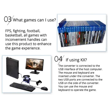 Za PS4 Xbox Eno Tipkovnico, Miško Adapter Gamepad Krmilnika Pretvornik Za PS4 PS3, Xbox Eno Nintendo Stikalo FPS Igre Pribor