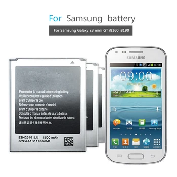 Za SAMSUNG EB425161LU S3MINI baterija 1500mAh Za Samsung GT-S7562L S7560 S7566 S7568 S7572 S7580 i8190 I739 I8160 S7582 J105H