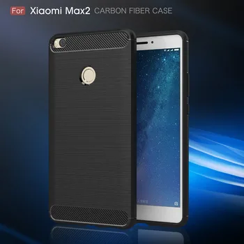 Za Xiaomi Mi Max 2 Primera Silicij Primeru za Xiaomi Mi Max2 3 Primeru Zajema Funda Mehko Ogljikovih Vlaken Brushe Coque Etui Capinha Aksesuar