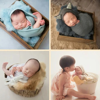 Zajec Krzno Za Novorojenčka Fotografija Rekviziti Odeje Baby Fotografijo Ustrelil Pribor Odejo Photoshoot Spomini Ozadje Flokati