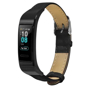 Zamenjava Vlakna, Usnje Watch Band WristStrap Zapestnica za Huawei Band 3/3 Pro Fashion Manšeta Smart Dodatki