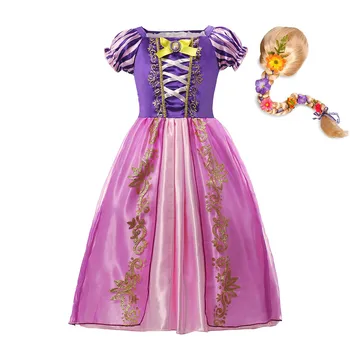 Zamrznjeno Dekleta Rapunzel Sneg Belo Obleko otroci Halloween Krasen Princesa Kostume Otrok, Cosplay Oblačila Otroci Tiste Obleke