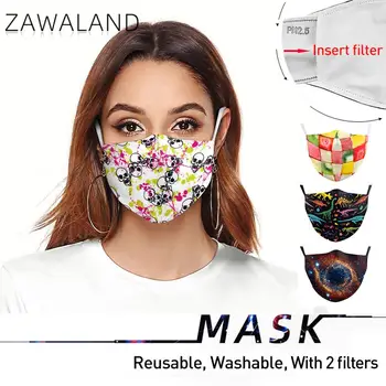 Zawaland Lobanja, Obraz Masko Stroj za Odrasle Maske, Zaščitna PM2.5 Filter Za Masko Dokaz Onesnaževanja Usta Žarilna Masko Unisex