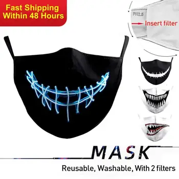 Zawaland Masko za Moške, Ženske Groza Tiskanja Zaščitna PM2.5 Stroj Tkanine Masko Proti Onesnaževanju Prah Maske Stroj Z Fliters