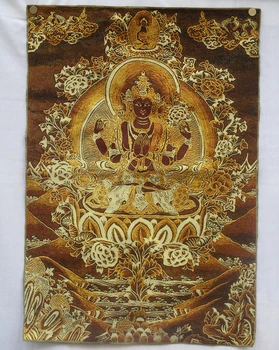 Zbirateljske Tradicionalen Tibera Buddhism v Nepalu Thangka Bude, slike ,Velika velikost Budizem svile brocade slikarstvo p002527