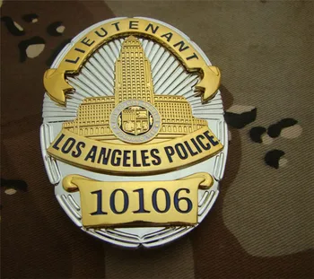 Zda LA Los Angeles Značke LAPD POROČNIK Majica River Značko Broška Pin Insignia Značko 1:1 Darilo Cosplay
