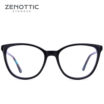 ZENOTTIC Acetat Kratkovidnost Recept Očala Ženske Optični Jasno Eye Glasses Anti-Blue-Ray Daljnovidnost Očala Photochromic Nova