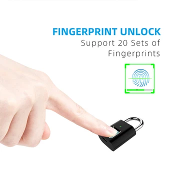 ZK30 Dropshipping Prenosni brez ključa USB za Polnjenje Zaklepanje Vrat prstni odtis Smart Ključavnico, Hitro Odkleni Zlitine Kovin, Električne Ključavnice