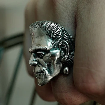 Znanost Frankenstein Pošasti Iz Nerjavečega Jekla Obroči Gothic Punk Znanstvenik Biker Nakit