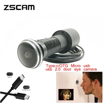 ZSCAM 1.78 MM Vrata Oči Luknjo Viewer Luknjo USB 2.0 Kamera 720P/1080P 1MP/2MP Micro USB OTG/Tip-C Pogon-prosta širokokotni Objektiv Cam