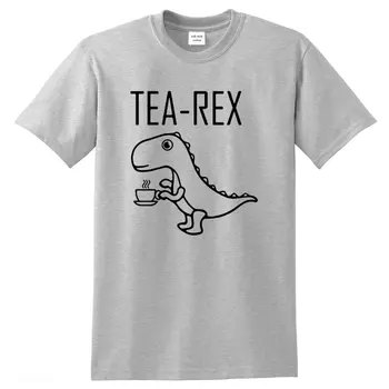 Čaj-rex t srajce Smešno dinozaver design, tiskarstvo moški Tshirt bombaž vrhunska o-neck knitted udobno tkanine t-shirt