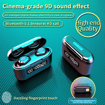 Čepkov TWS Slušalke 9D HD Dotik Contorl 5.1 Bluetooth Brezžične Slušalke