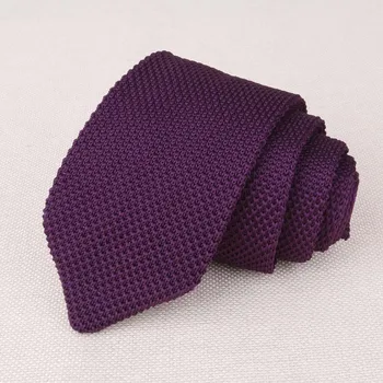 Čisto Nov Moški Mikrovlaken Oblikovalec Pletene Slim Tie Moda Trdna Trak Suh Plesti Kravatni Mens Moda Stranka Cravate Vezi