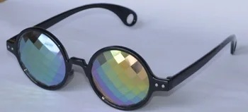 črn okvir squar prizmo kaleidoscope očala