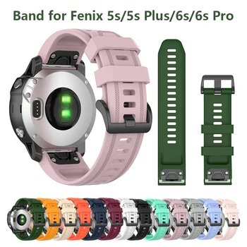 Šport Silikonski Trak za Garmin Fenix 6S Watchband 20 mm Šport Gledam Trak za Fenix 5s Plus/ Fenix 6S Pro/ D2 Delta S Smartwatch