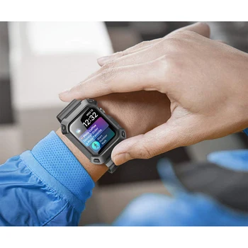 Šport trak Za Apple Watch band Primeru 44 mm 40 mm iwatch Krepak TPU Zaščitni pokrov+Pas za Apple Gledati Serije 5 4 se 6
