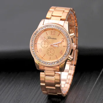 Ženeva Luksuzni Nosorogovo Gledam Ženske Klasične ročne Ure Modne Dame Watch Žensk Relogio Feminino Reloj Mujer Kovinski ročno uro