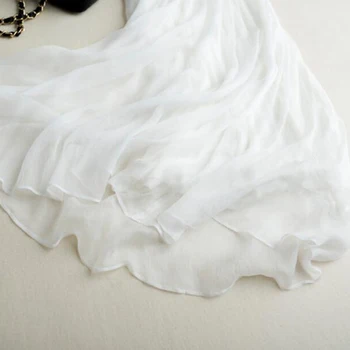 Ženske Bele Svilene Obleke Svile V vratu, Koleno dolžina Urad Obleko 2020 Padec Krila Midi Obleko Vestidos