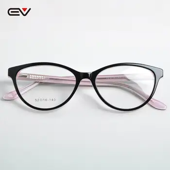 Ženske Cat-eye glasses Okvir Moda Acetat Optični Okvir za obrezovanje w/ Pomladni Tečaj Bela Tortoise Očala Tortoise Očala 52mm-16mm
