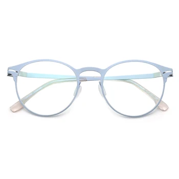 Ženske Krog Eyeglass okvir Moških, kovine nerjaveče jeklo očal okvir nove Vintage Moda lahka očala okvirji tanke Rx očala