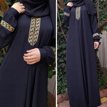 Ženske Plus Velikost Tiskanja Abaya Jilbab Muslimansko Obleko Maxi Priložnostne tam kaftan Dolgo Obleko islamska oblačila caftan marocain abaya turčija