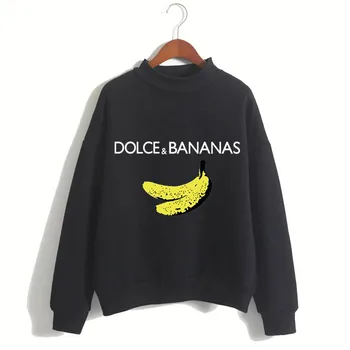 Ženske Smešno Banane Luksuzne blagovne Znamke Hoodies Ženski Socialne Kpop Hoodies & Sweatshirts 90. letih Lady Yong Dekle Spusti Ladje