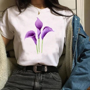 Ženske Tiskanja Oblačila Grafični Akvarel Cvetlični Cvetlični Priložnostne Mujer Camisetas Dame, Gospe Tees Vrhovi Ženska Majica Ženska T-Shirt Majica